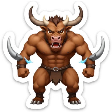 A mad bull sticker