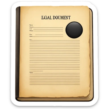 Courtroom Items, Legal Document – official case file or contract

 sticker