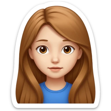 милая девушка с русыми длинными волосами sticker