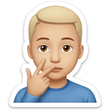 gesto de meter la nariz por los dedos mientras los dedos hacen un círculo. Así: 👌🏻 sticker