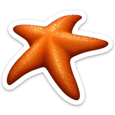 Dark orange star fish sticker