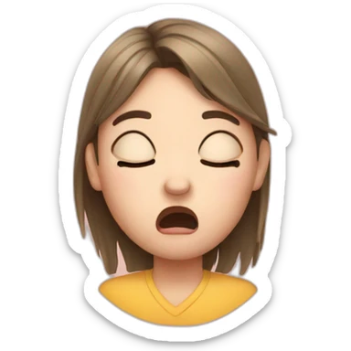 sneezing girl sticker