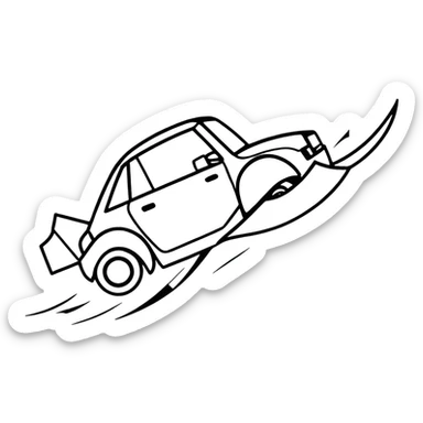 Someone crashing out sticker