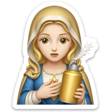 emoji della madonna con una bomboletta spray
 sticker