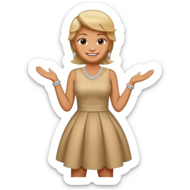 Donald trump in a dress sticker