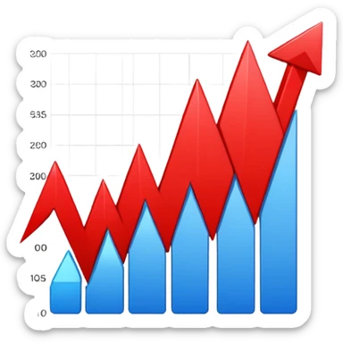 chart going down sticker
