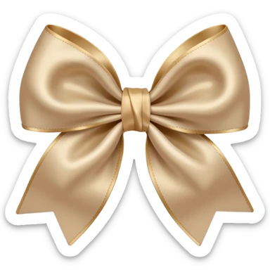 un noeud à cheveux beige sticker