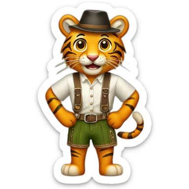 Lederhosen Tiger sticker