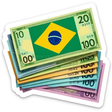 real brazilian money sticker