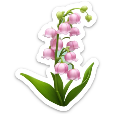  pink lily of the valley sticker