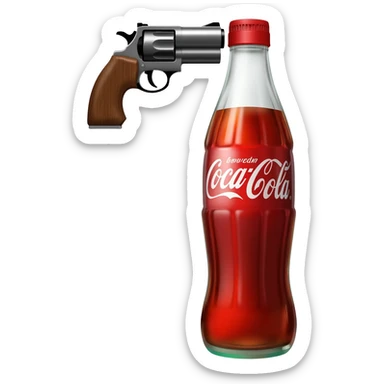 Gun to the head Coca-cola sticker