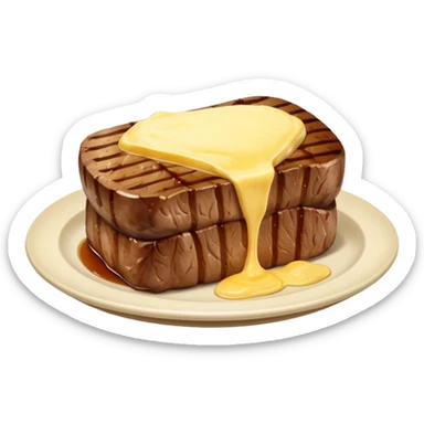 butter on steak with patato sticker