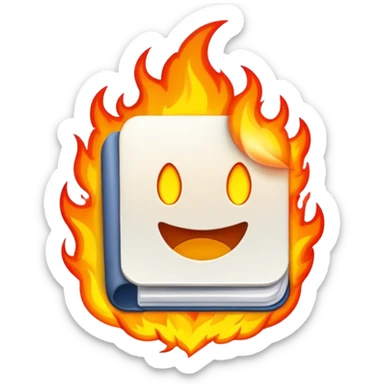 надпись crm в огне sticker