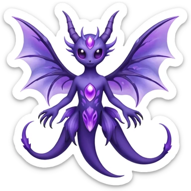 Ghastly-Lunala-Fakémon-hybrid-creature (full body)  sticker