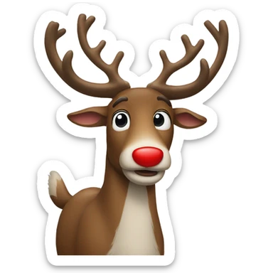 Red Nosed Reindeer sticker
