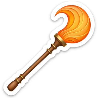 magic wand with orange magic wave sticker
