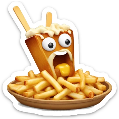 Poutine qui mange une poutine sticker