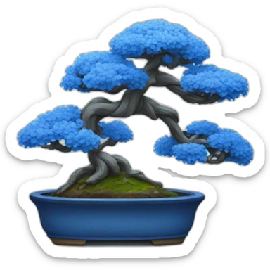 blue bonsai sticker