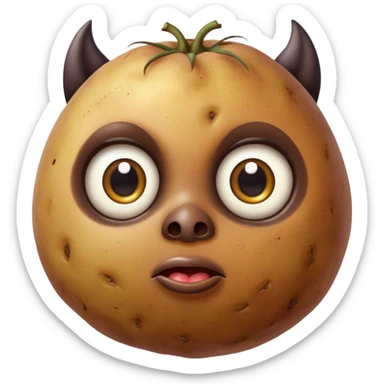 potato with bat sticker