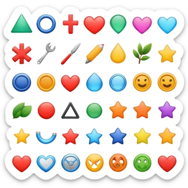 singular icon for items of diffrent puposes sticker