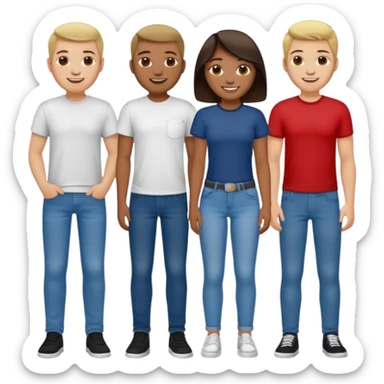 team of a company, dressed casually sticker