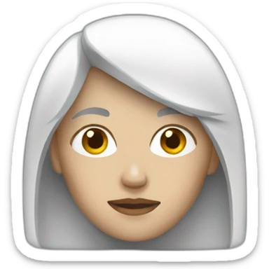 white woman overhelmed sticker