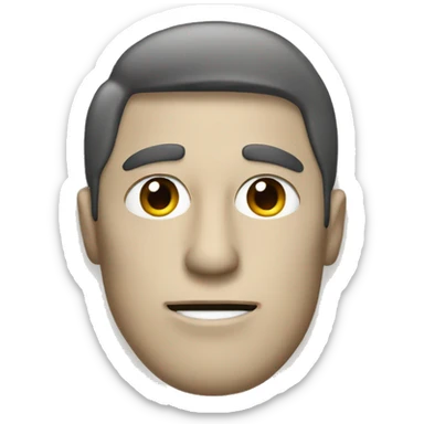 Man face covered by new paper  sticker