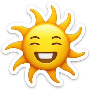 sun weather sticker