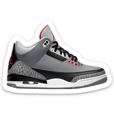 Jordan 3 retro black cement nike air sticker