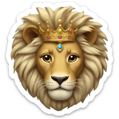 Lion with a crown sticker