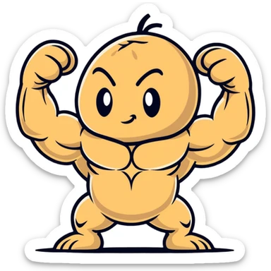 Muscle peanut sticker