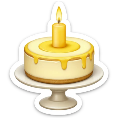 lemon cheesecake on candle sticker