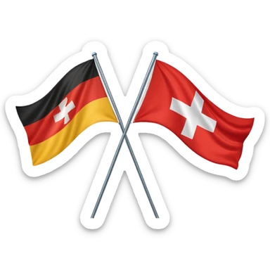 germany switzerland flag sticker