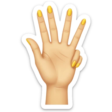 yellow hand doing the three fingers up salute from the hunger games sticker