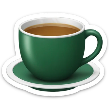 nice round dark green cup of hot chai tea dark green mug sticker