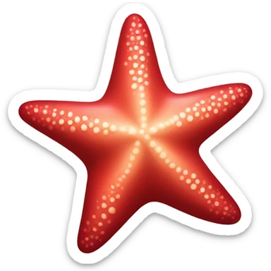 starfish, red like the Apple cherry emoji. Make it more aesthetic and without a face sticker