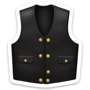 Black leather vest sticker
