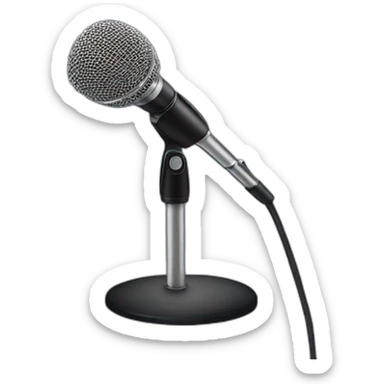 Microphone stand sticker