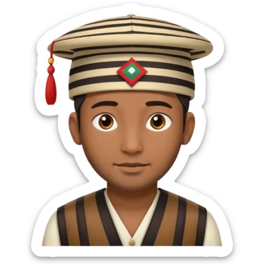 https://www.emojis.com/emoji/man-wearing-a-nepali-dhaka-topi-with-stripes-and-design-on-it-yuRsG5ZrBfPDhaka topi emoji nepali people wear in head sticker