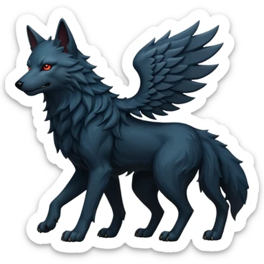 shadow wolf and blazefury sticker