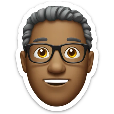 Easter head emoji with nerd glasses  sticker