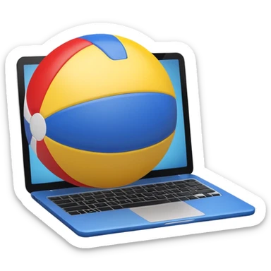 Beach ball + laptop sticker