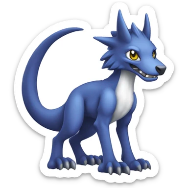 Cute Chibi Lombax-Sergal-Vernid-Fakemon full body sticker