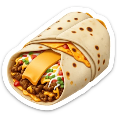 Cheesy beefy Burrito  sticker