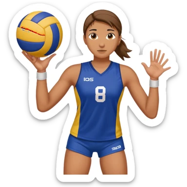 volleyball player sticker