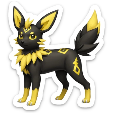 Umbreon-Yamper-Jolteon-Fakemon-hybrid -fusion- full body sticker