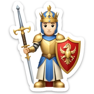 Chess piece holy knight with a giant sword sticker