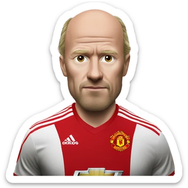 Erik Ten Hag in a man united jersey sticker