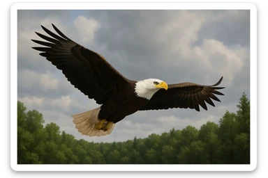 Bald eagle sticker