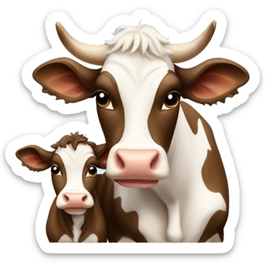 Cow and calf sticker